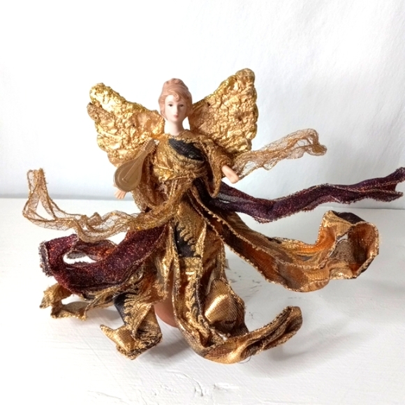 8" vintage Angel Tree Topper Christmas decor - Picture 3 of 4